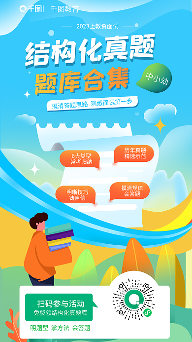 教师资格证6大类型常考归纳题库合集海报