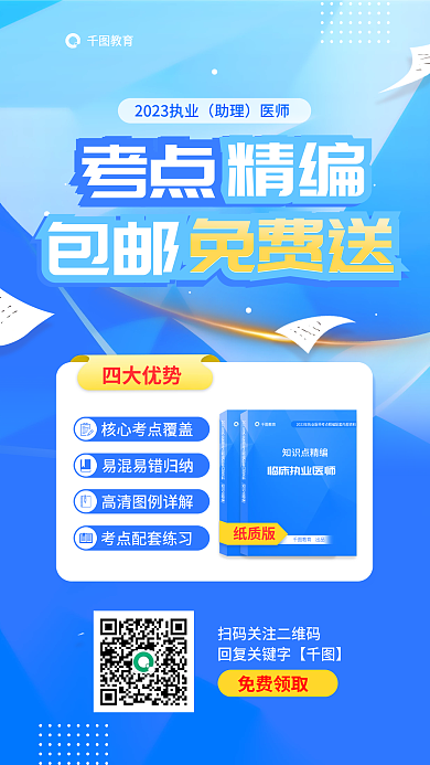 简约执业助理医师精编包邮免费送海报