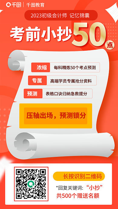 简约风教育50考前小抄50点海报