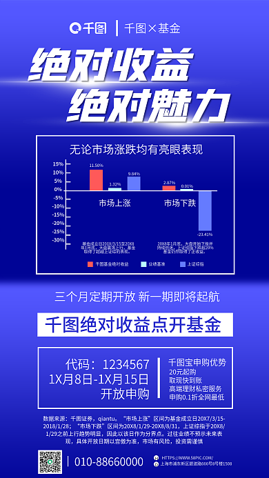 创意简约1510定期开放基金宣传海报