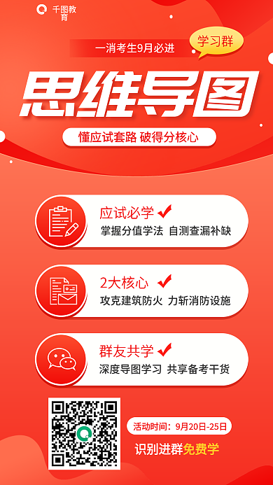 简约一级学习群应试必学思维导图学习群海报