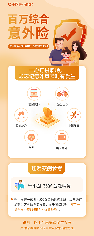 工作保障保险百万综合长图