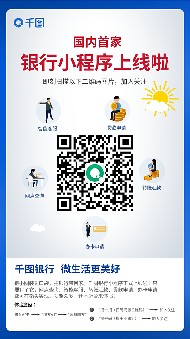 二维码银行贷款申请智能客服海报