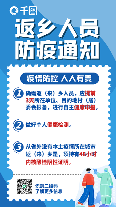 疫情防控人员报备宣传海报