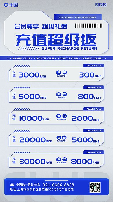 案例酒吧CLUB充值超级返海报