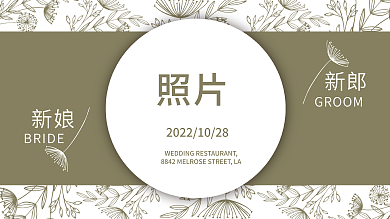 矢量婚礼新娘BRIDE米亚风展板