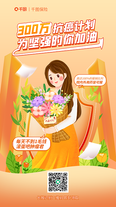 抗癌计划保险抗癌计划宣传海报