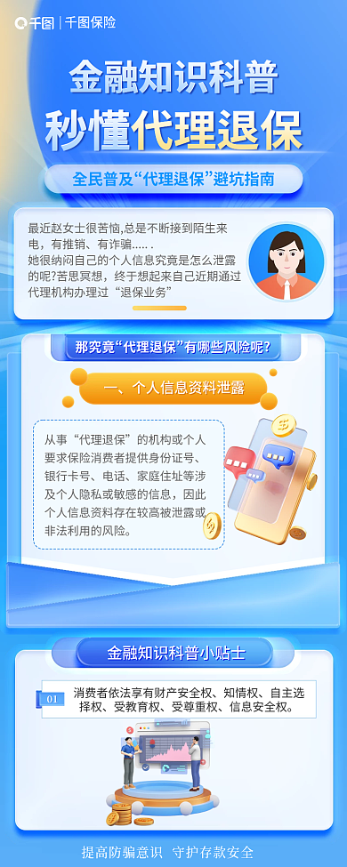 退保金融全民普及代理退保新媒体信息长图