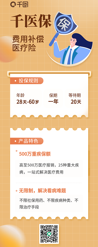 补偿医疗保险千医保费用补偿信息长图