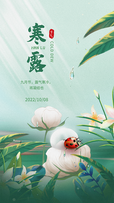 24节气寒露借势海报