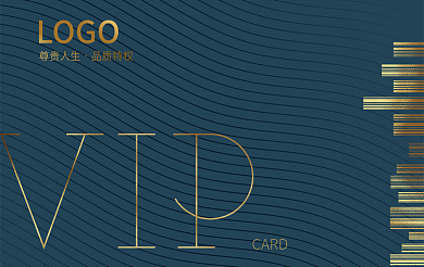 商务大气CARDLOGO贵宾卡