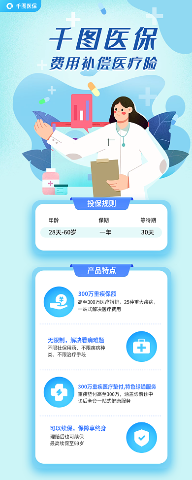 补偿医疗保险医保信息长图