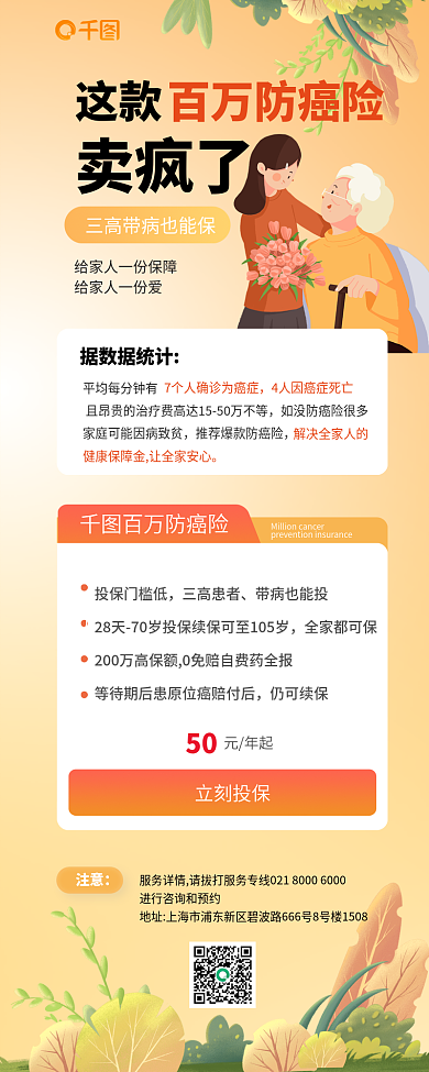 防癌险这款卖疯了保险医疗保障疾病险长图