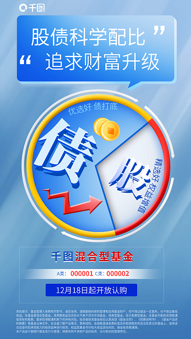 创意金融股优选好混合型基金混合基金营销海报