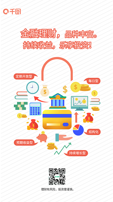 金融商业银行金融理财预期收益型理财基金海报
