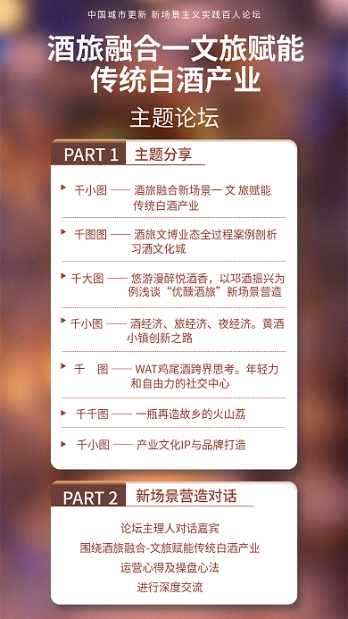 酒店文PART2PART1论坛安排表简约海报