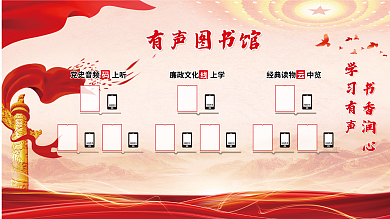 党建文化墙党史音频上听学习