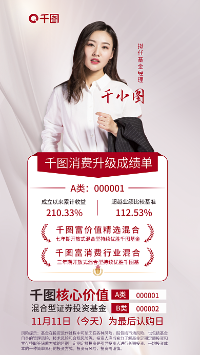 简约商务今天A类明星经理操盘基金海报
