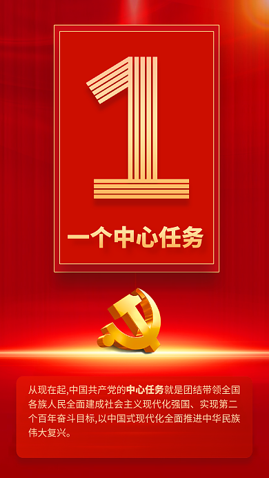9个数字中心任务速览党的二十大报告海报