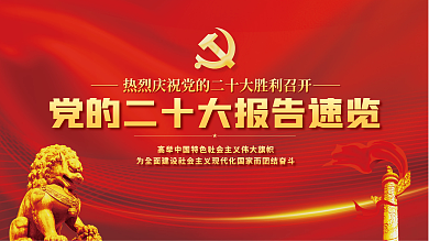 一图一图读懂在党史党的二十大报告解读宣传海报展板