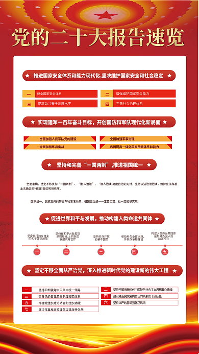 党建红色坚持和完善一国两制大报告解读宣传系列海报