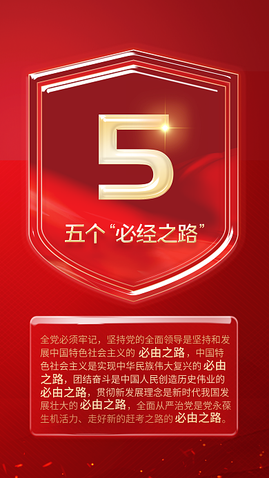 党建风必由之路必由十大速读二十大报告系列海报