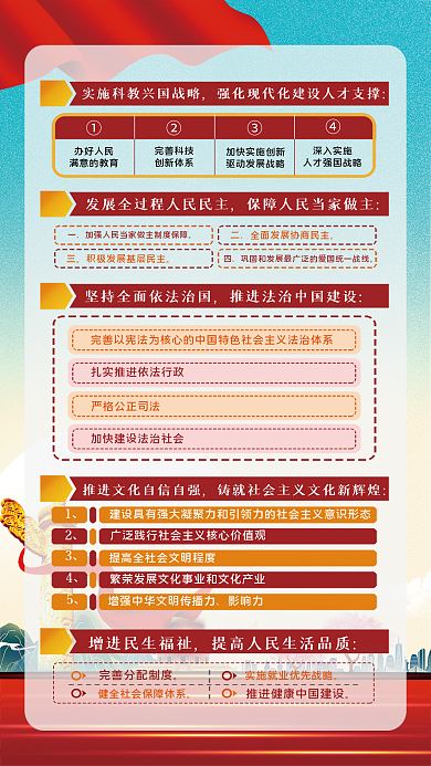 党建二十办好人民满意的教育解读报告学习展架海报