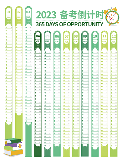 2023备考倒计时日历年历