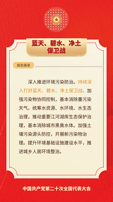 二十大统筹水资源水环境民生的重要表述海报