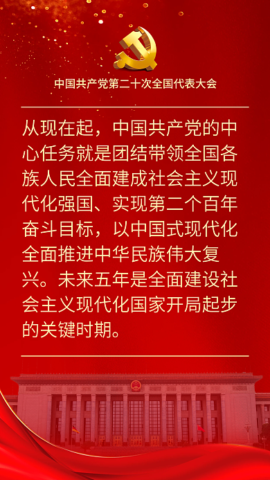 二十大从现在起表述鼓舞人心海报