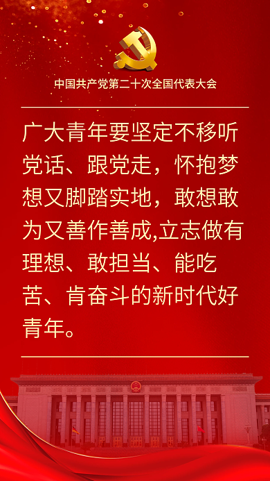二十大跟党走敢担当表述鼓舞人心海报