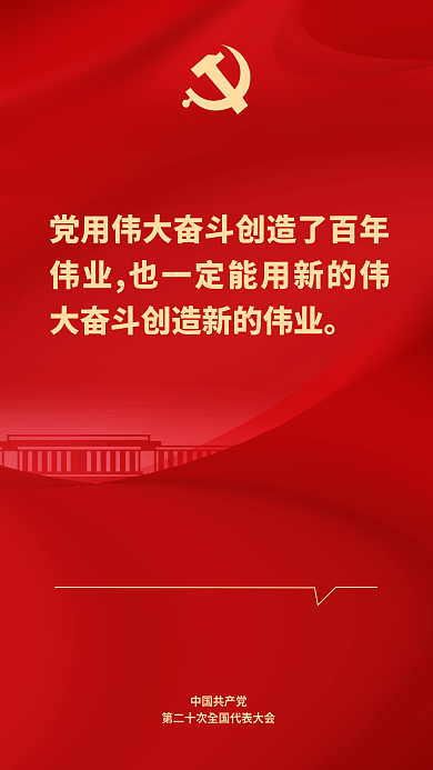 二十大中国共产党表述鼓舞人心海报会议开会