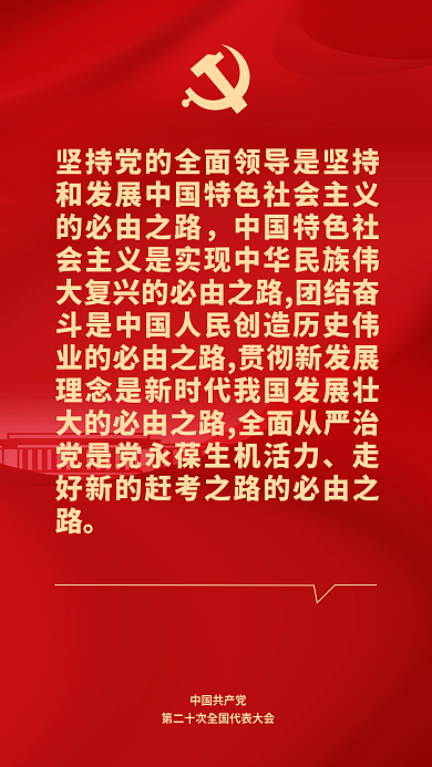 二十大中国共产党表述鼓舞人心海报会议开会