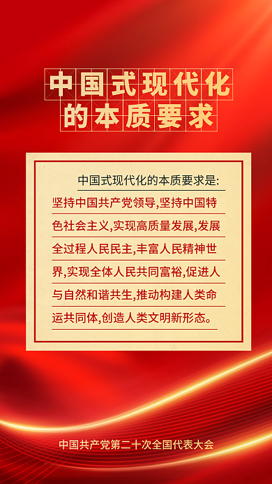 红色党建的本质要求大报告的新表述新论断海报