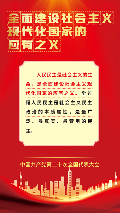 二十大应有之义全过新表述新论断海报