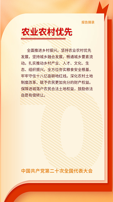 二十大报告摘录人才摘录海报