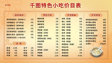 沙县美食腰尾补馄饨生馄饨餐饮店菜单