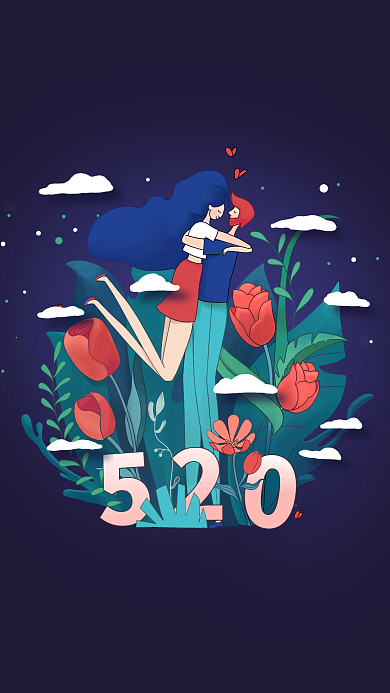 情人节插促销宣传手机海报