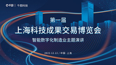 城市背景第一届智能制造展板