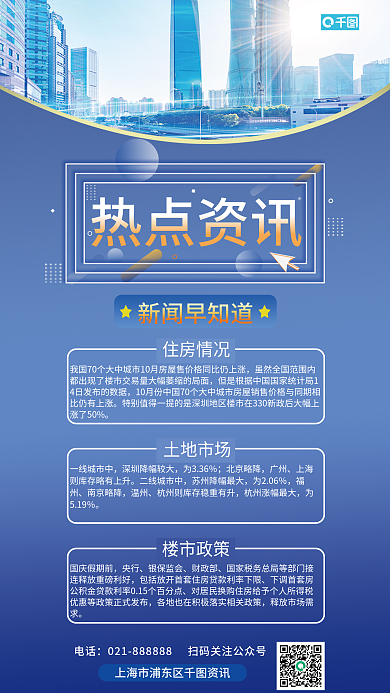 咨讯电话住房情况热点海报