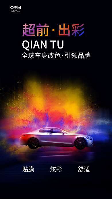 简约风超前出彩贴膜促销海报