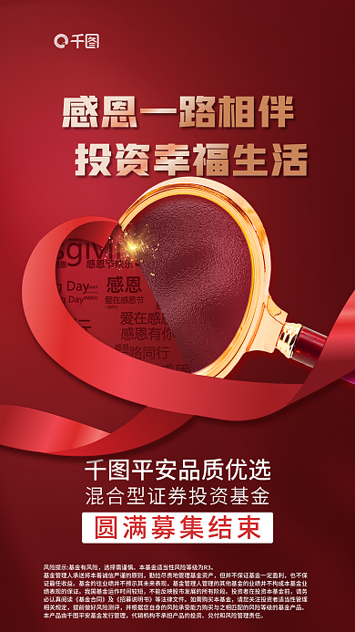 简约创意选择需谨慎募集结束宣传海报