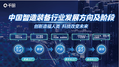 科技风自动化工厂数字化工厂装备制造流程图