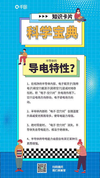 半导体科技知识卡片科学宝典科技产品知识科普宣传