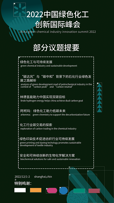 化工峰会阿柯玛碳达风海报