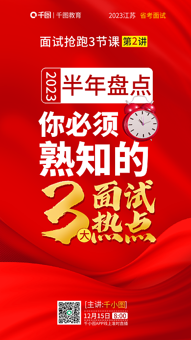 面试讲座主讲800盘点3大面试热点海报