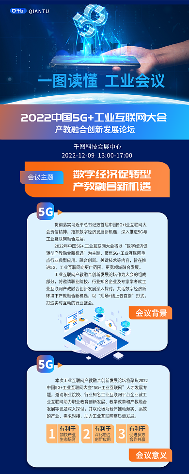 案例一会议主题会议背景工业会议信息长图