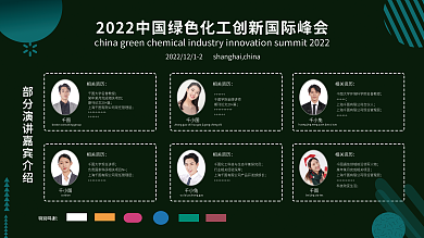 化工峰会相关资历特别鸣谢嘉宾海报