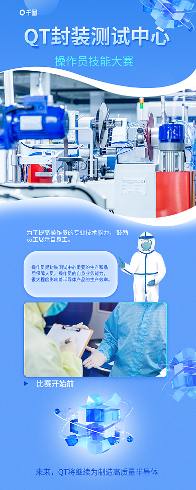 操作员技能质保障人员比赛开始前回顾长图商务海报