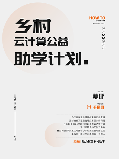 简约风云HOWTO助学计划事项少年助学计划宣传海报